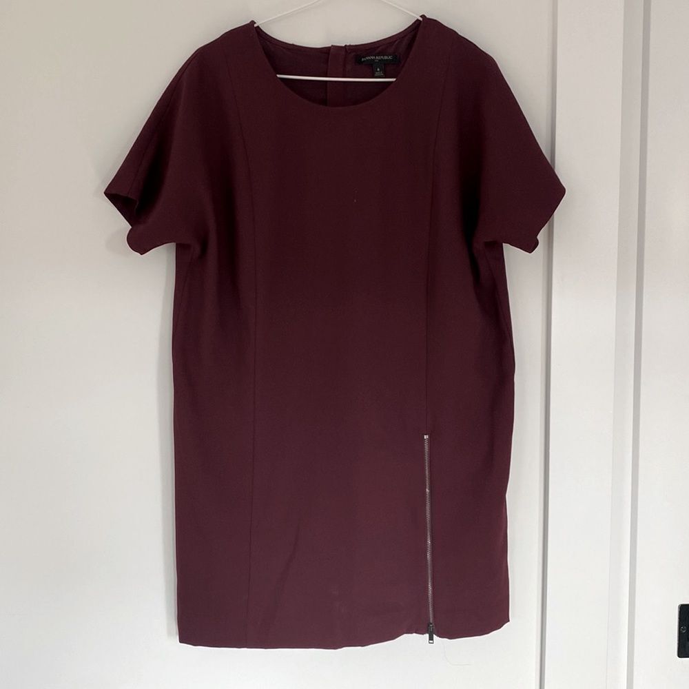 Banana Republic Burgundy Shift Dress